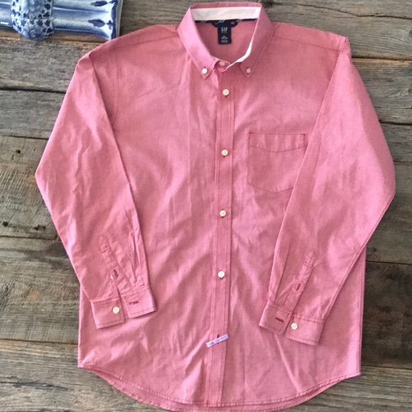 Gap Kids Mini-Check Oxford Button Down Shirt XXL - Picture 4 of 9